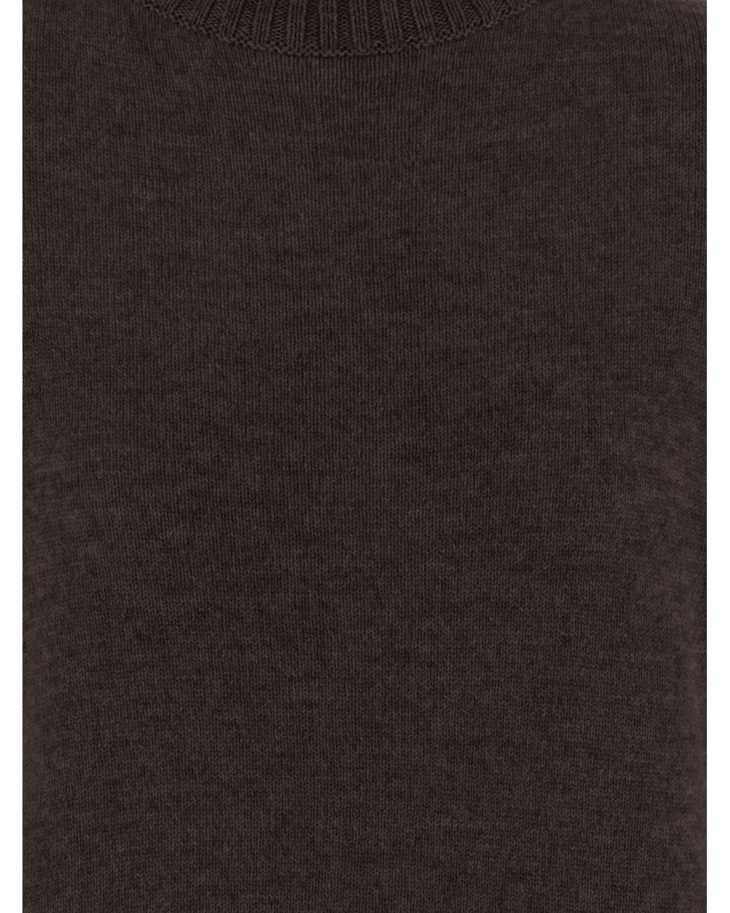 Allude Black Cashmere Turtleneck Knitted Sweater