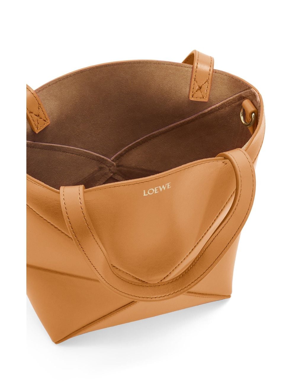 Loewe White Mini Puzzle Fold Tote Bag