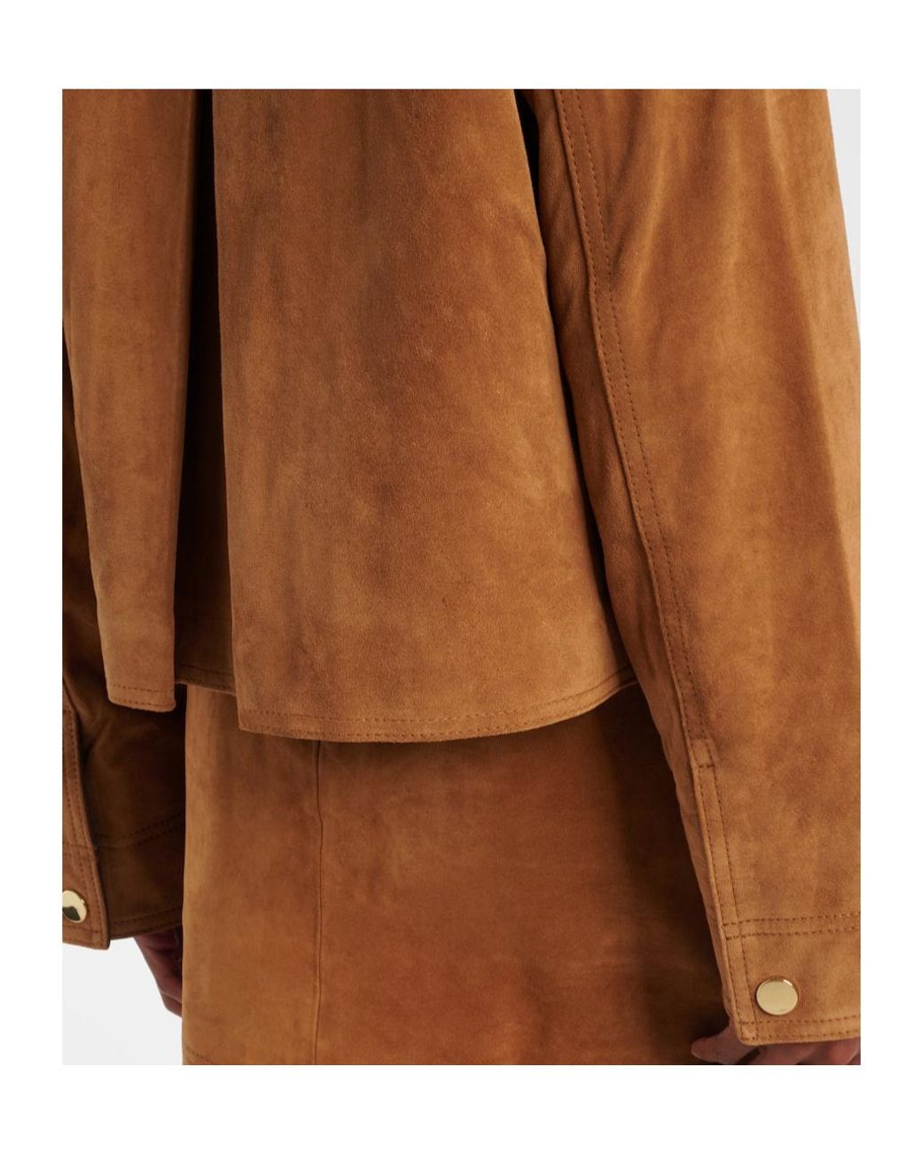 Veronica Beard Brown Walters Suede Field Jacket