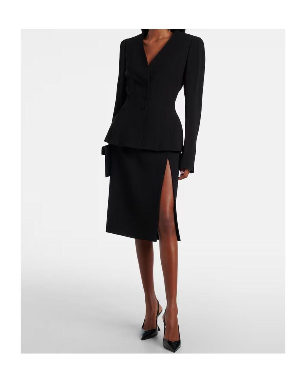 Mugler Black Re/Edit Single-Breasted Long Sleeve Suit Jacket