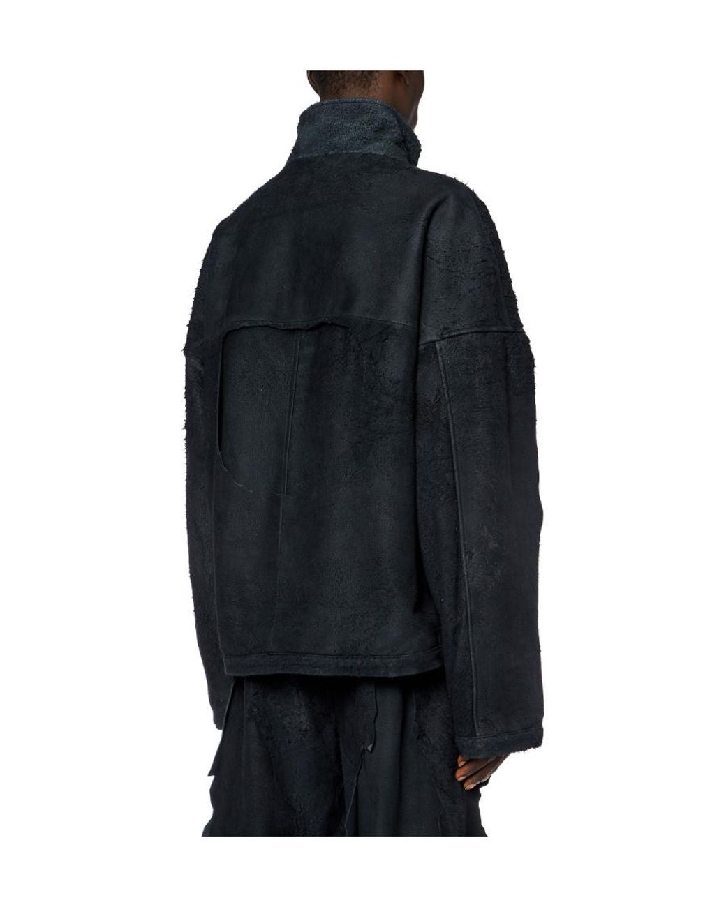 DIESEL Blue L-Hesse Distressed-Effect Jacket for men