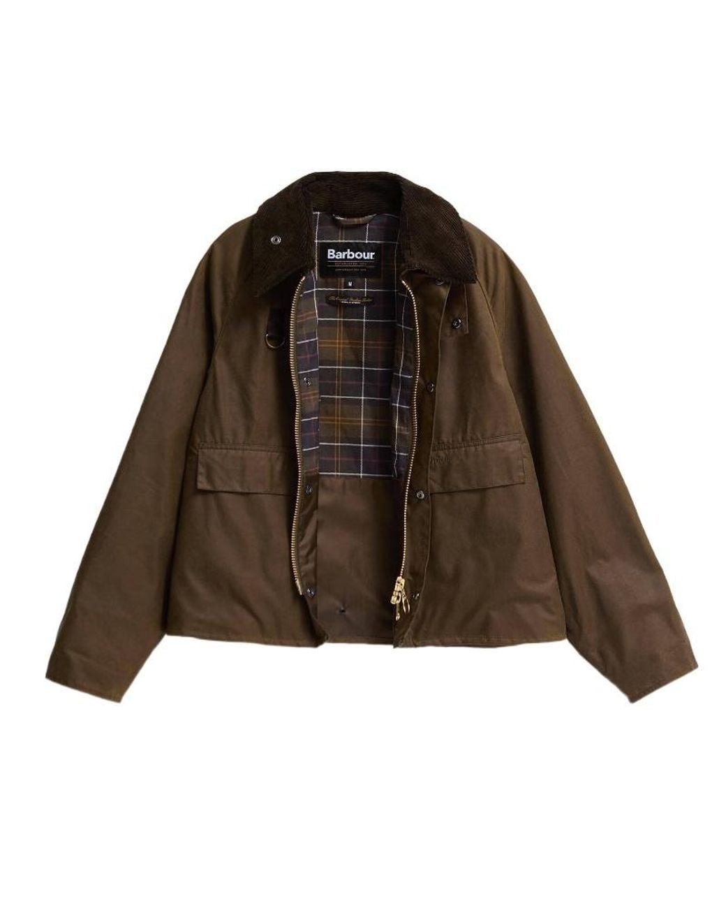 Barbour Brown Spey Slim Waxed Jacket for men