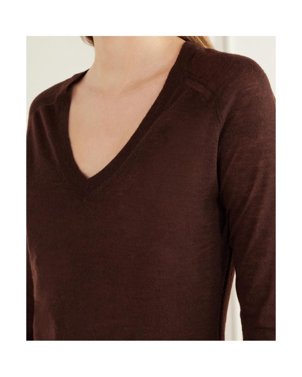 Joseph Brown V-Neck Sweater