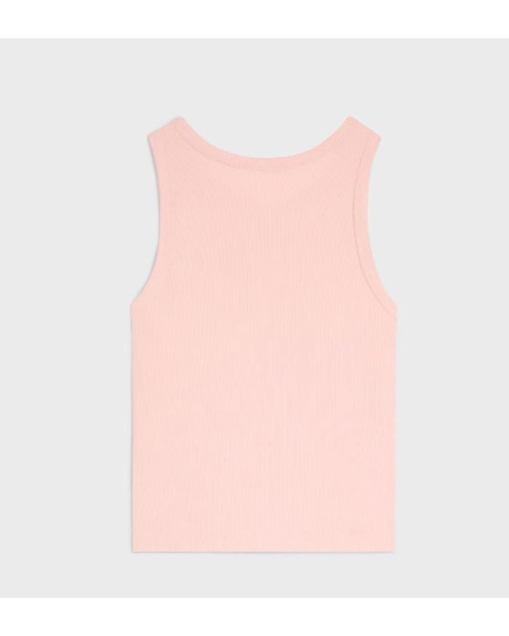 Céline Pink Triomphe Tank Top