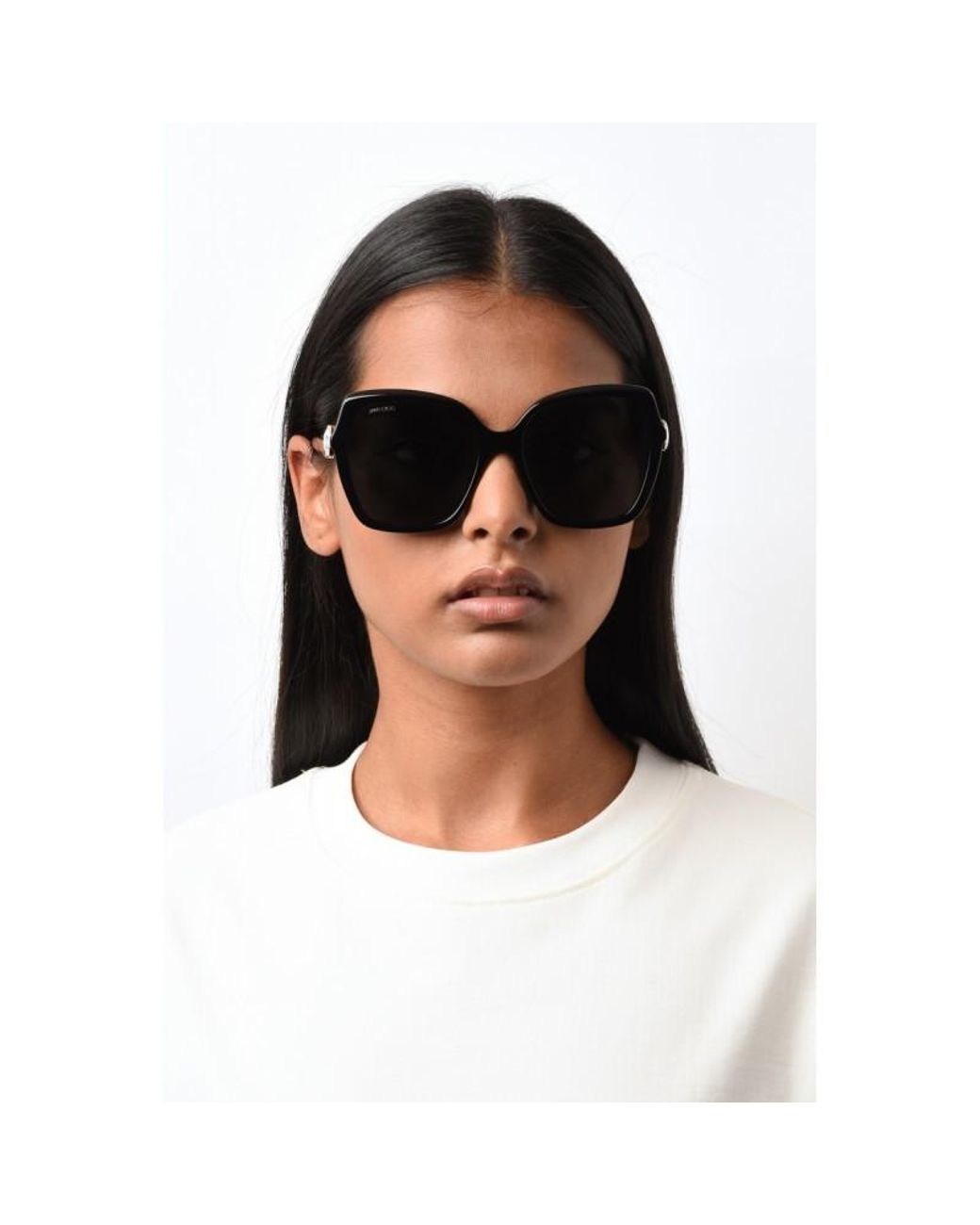 Jimmy Choo Black Eyewear Square Frame Sunglasses