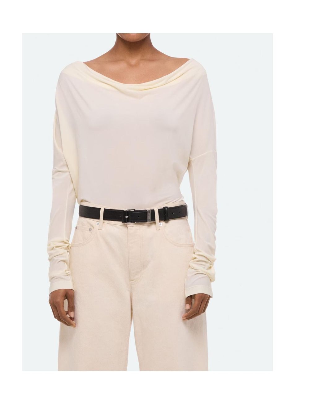 Helmut Lang White Long-Sleeved Top