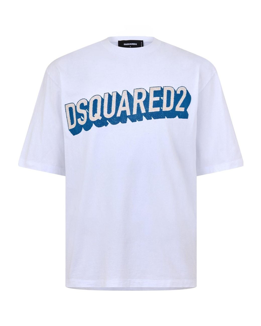 DSquared² Blue Cotton Crewneck Shortsleeve Tshirt for men