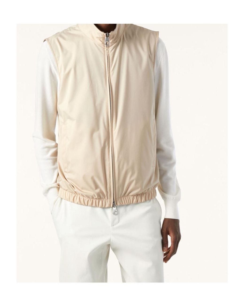 Loro Piana Natural Zipped Reversible Gilet for men