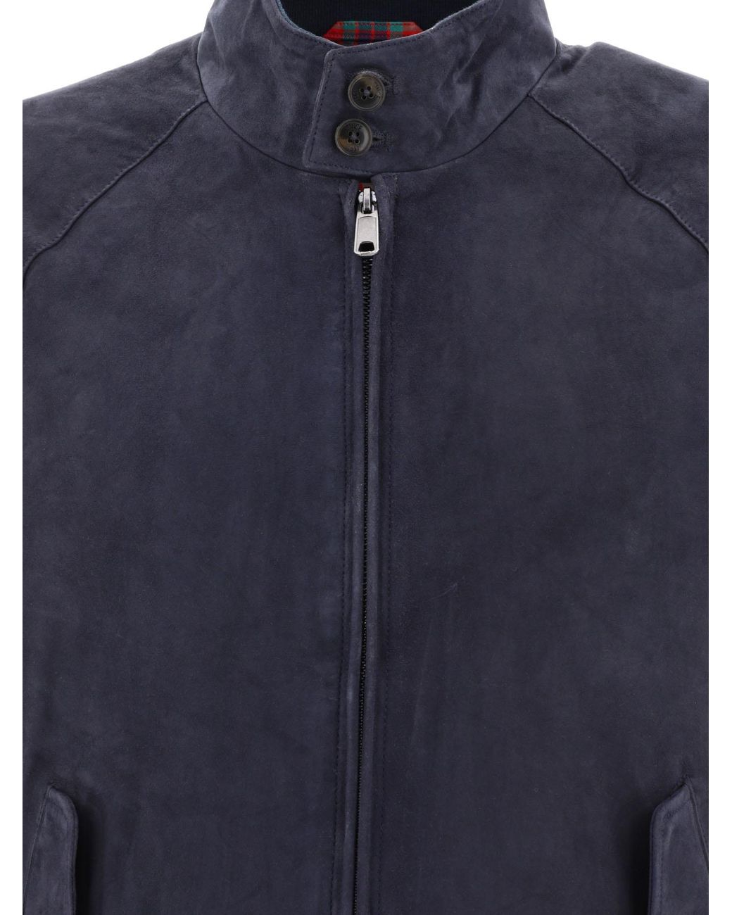 Baracuta Blue G9 Suede Bomber Jacket for men