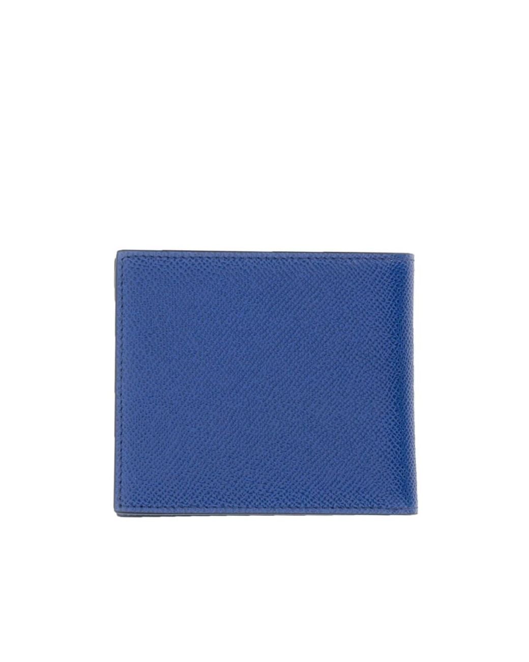 Dolce & Gabbana Blue Logo Detailed Bifold Wallet for men