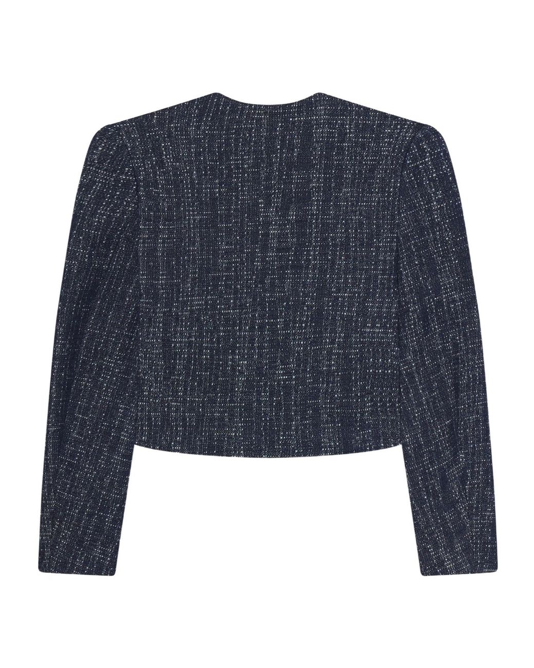 FRAME Blue The Tweed Button-Up Jacket