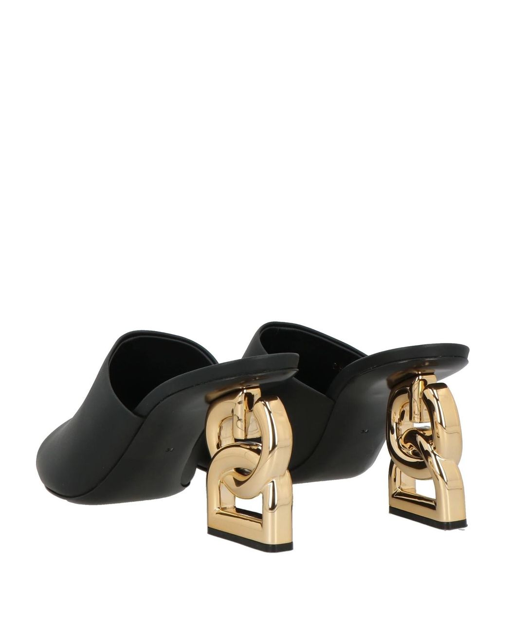 Dolce & Gabbana Black Minimalist Leather Slide Sandals