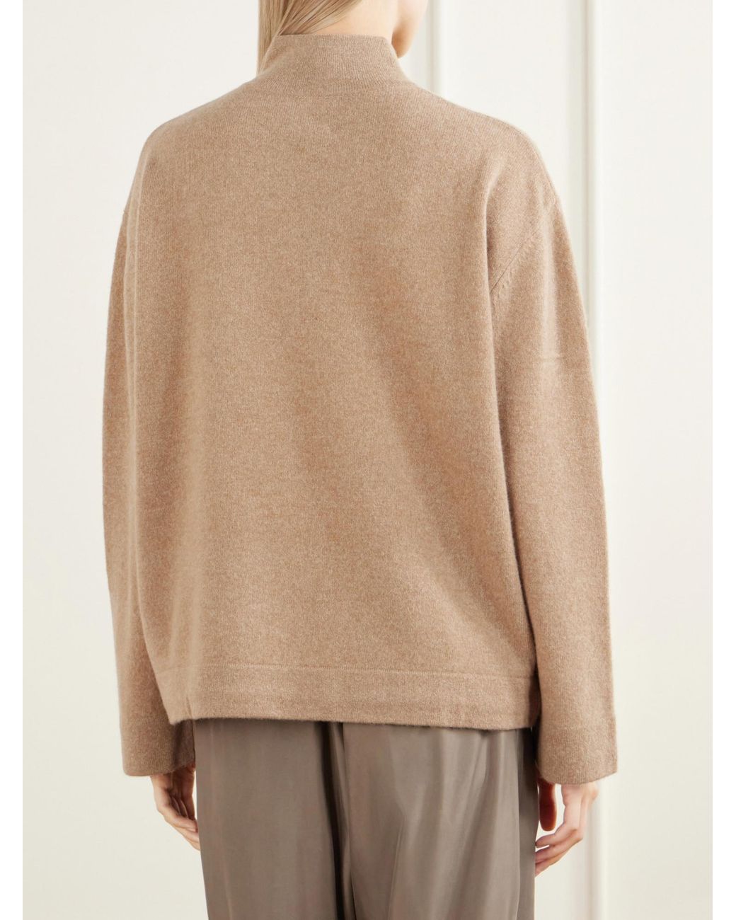 Leset Natural Jesse Drawstring Wool Half-Zip Sweatshirt