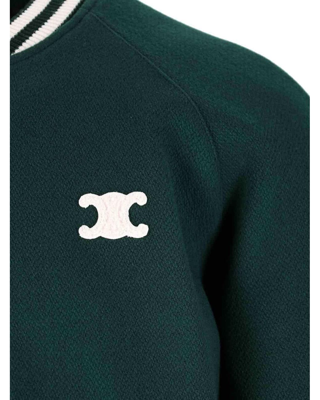 Céline Green Triomphe Teddy Jacket for men