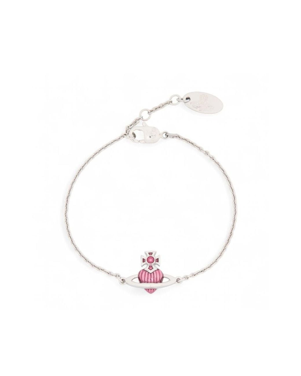 Vivienne Westwood White Fabianna Bas Relief Bracelet