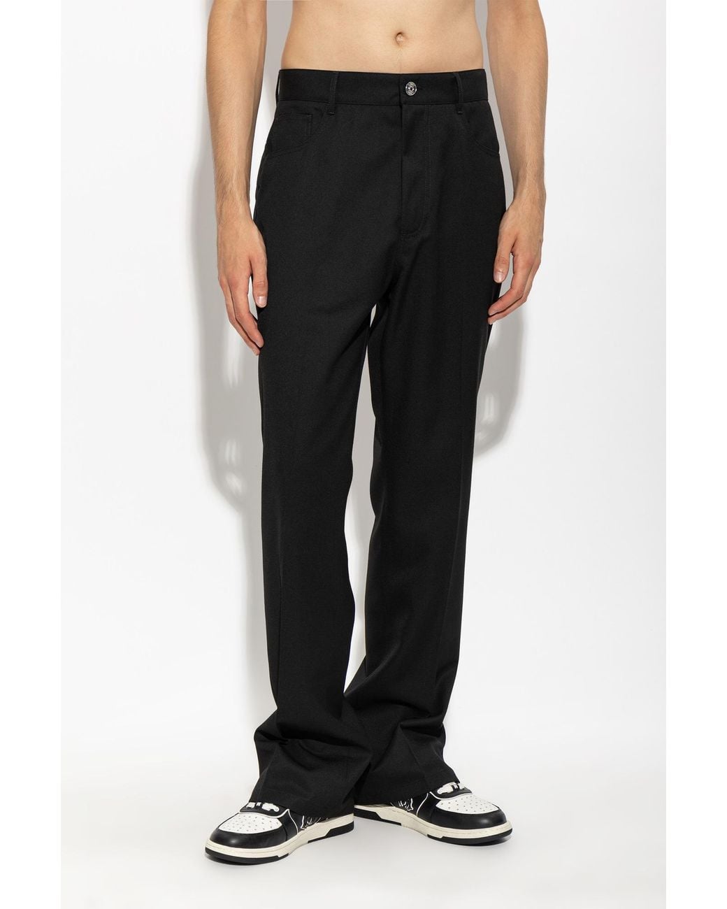 Amiri Black Creased Trousers for men