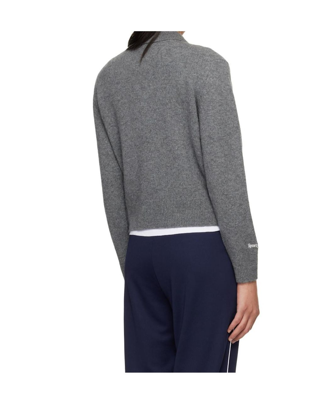 Sporty & Rich Gray Long-Sleeved Sweater
