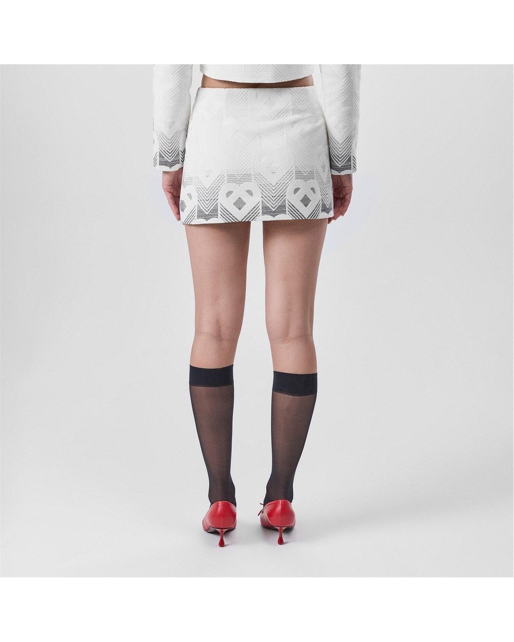 Casablanca White Patterned Skirt