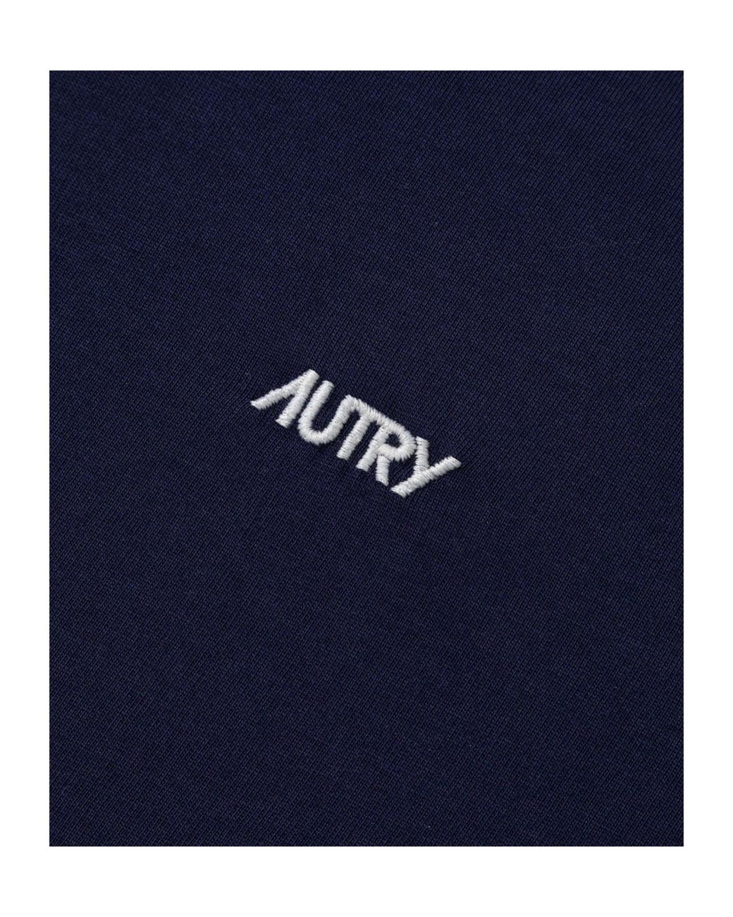 Autry Blue Long Sleeved Logo Embroidered T-Shirt for men