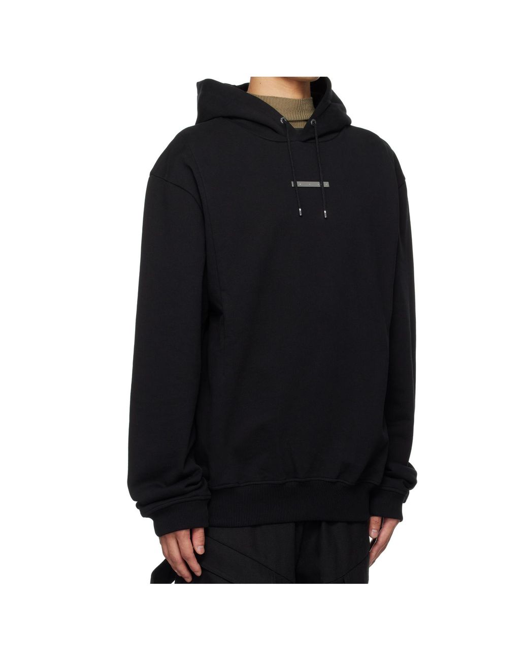 HELIOT EMIL Black Astrape Hoodie for men