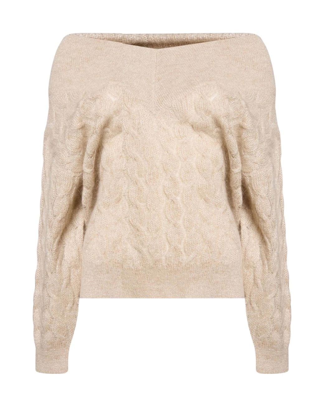 Brunello Cucinelli Natural Solid Colour Jumpers