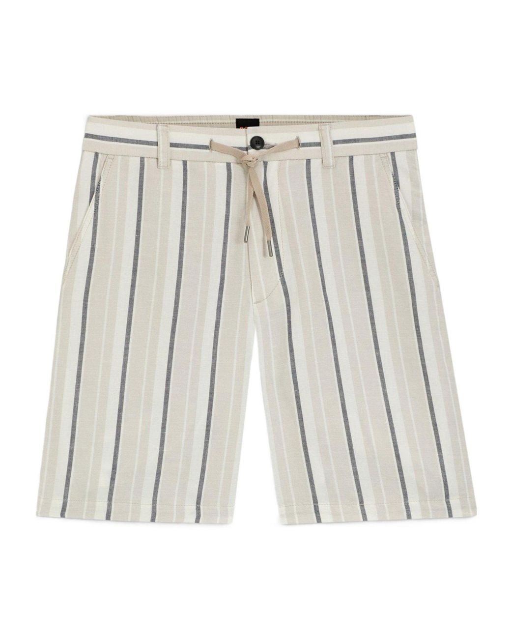 Boss Metallic Vertical Striped Shorts for men