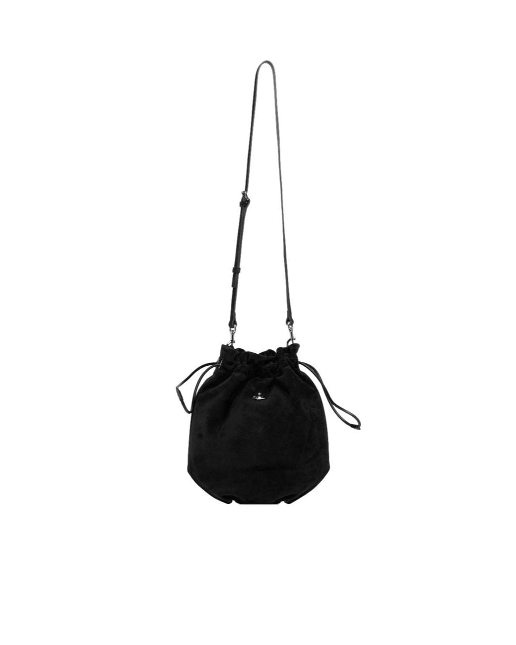 Vivienne Westwood Black Logo Plaque Crossbody Bag