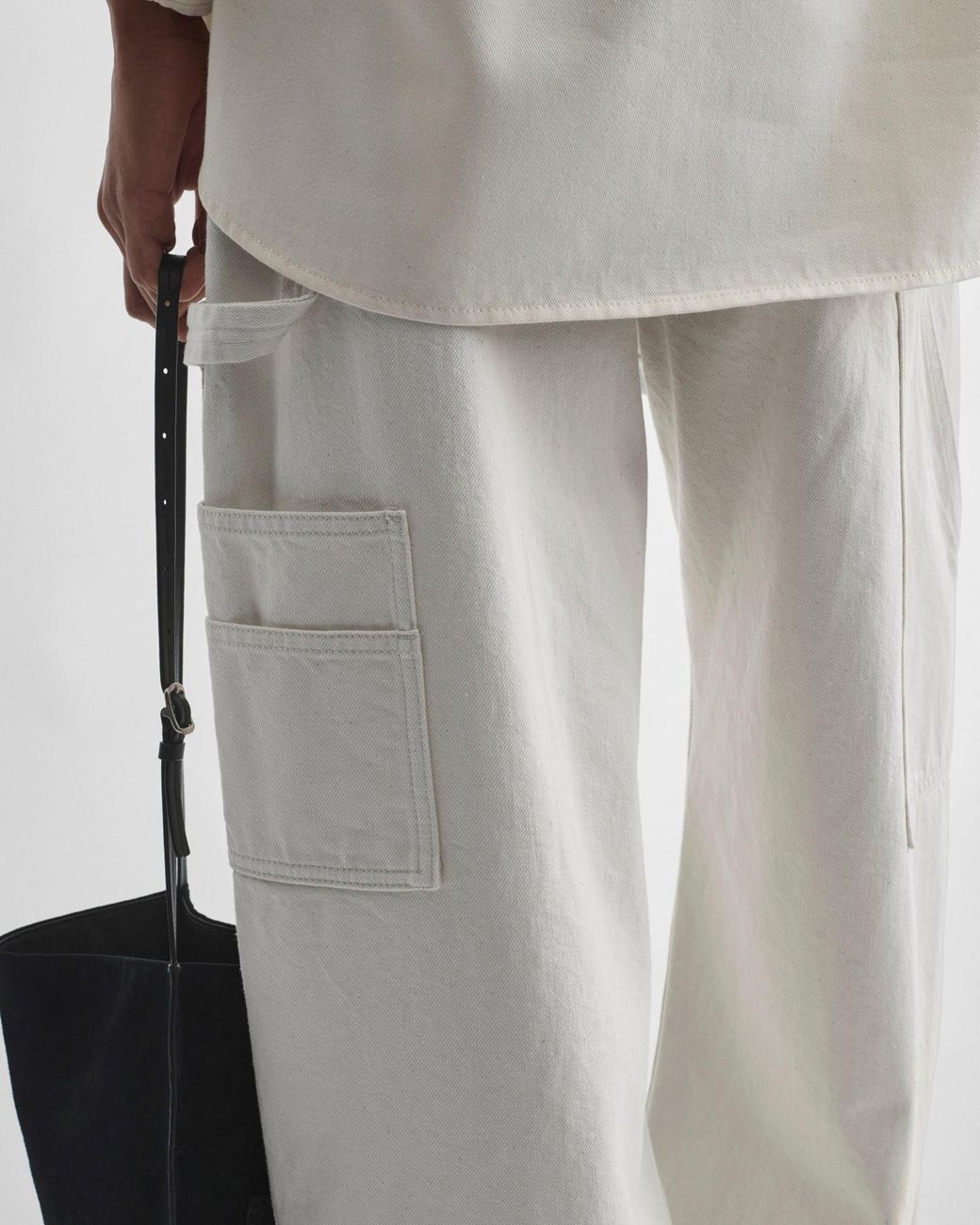Phoebe Philo White Belt Loop Jeans