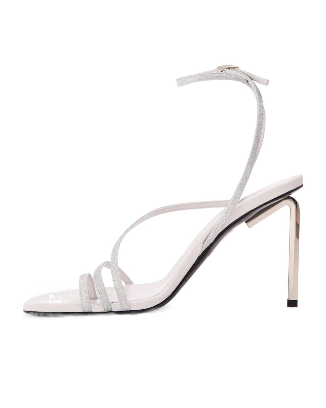 Off-White c/o Virgil Abloh White Toeloop Stiletto Heel Sandals