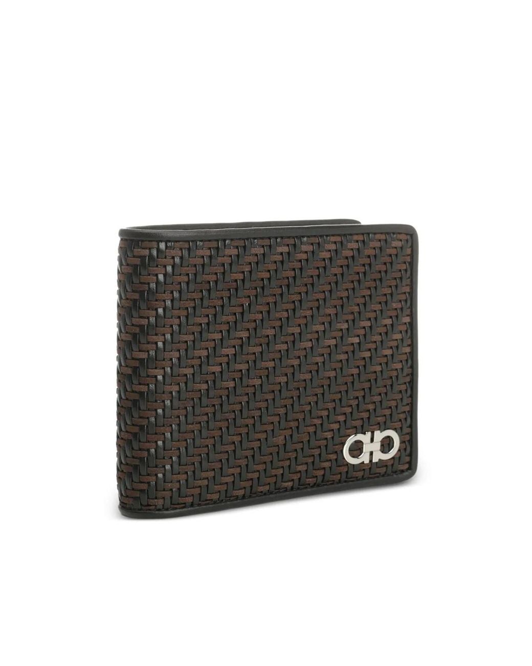 Ferragamo Black Ferragamo Gancini Bifold Wallet for men