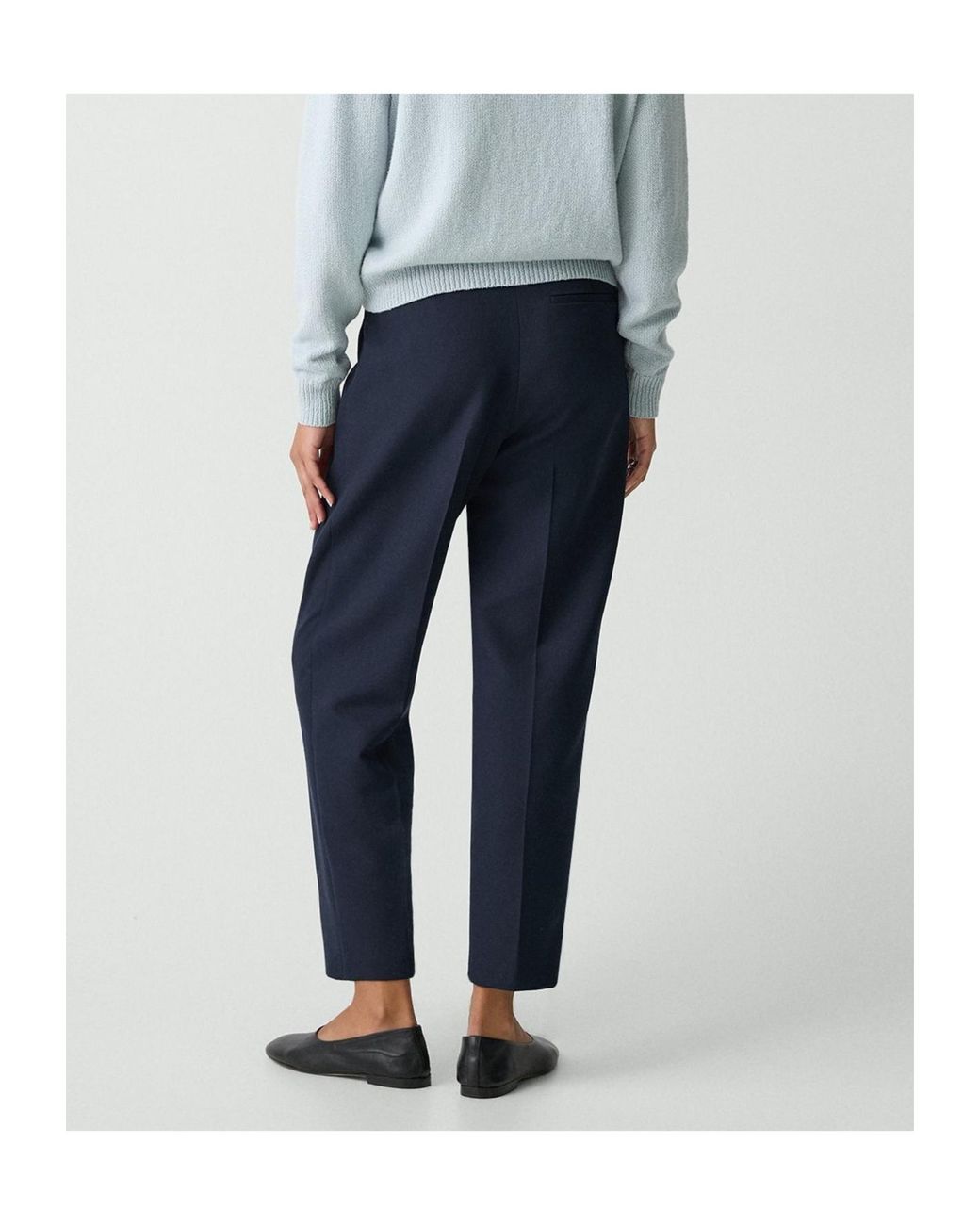 Theory Blue Tapered High-Rise Trousers