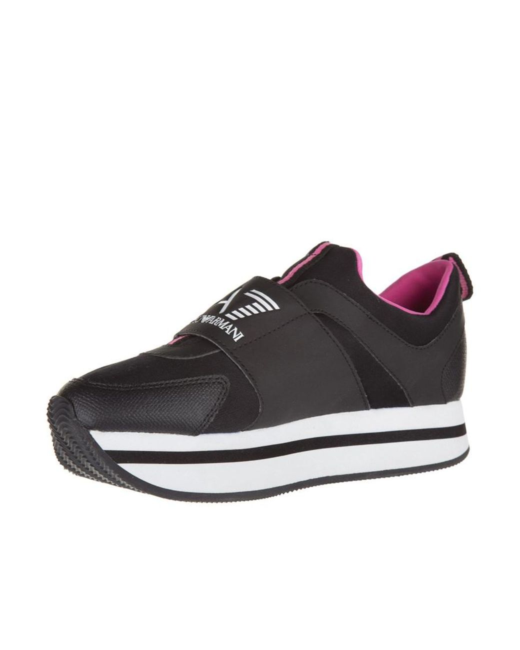 EA7 Black Logo Thick-Soled Leisure Sports Shoes