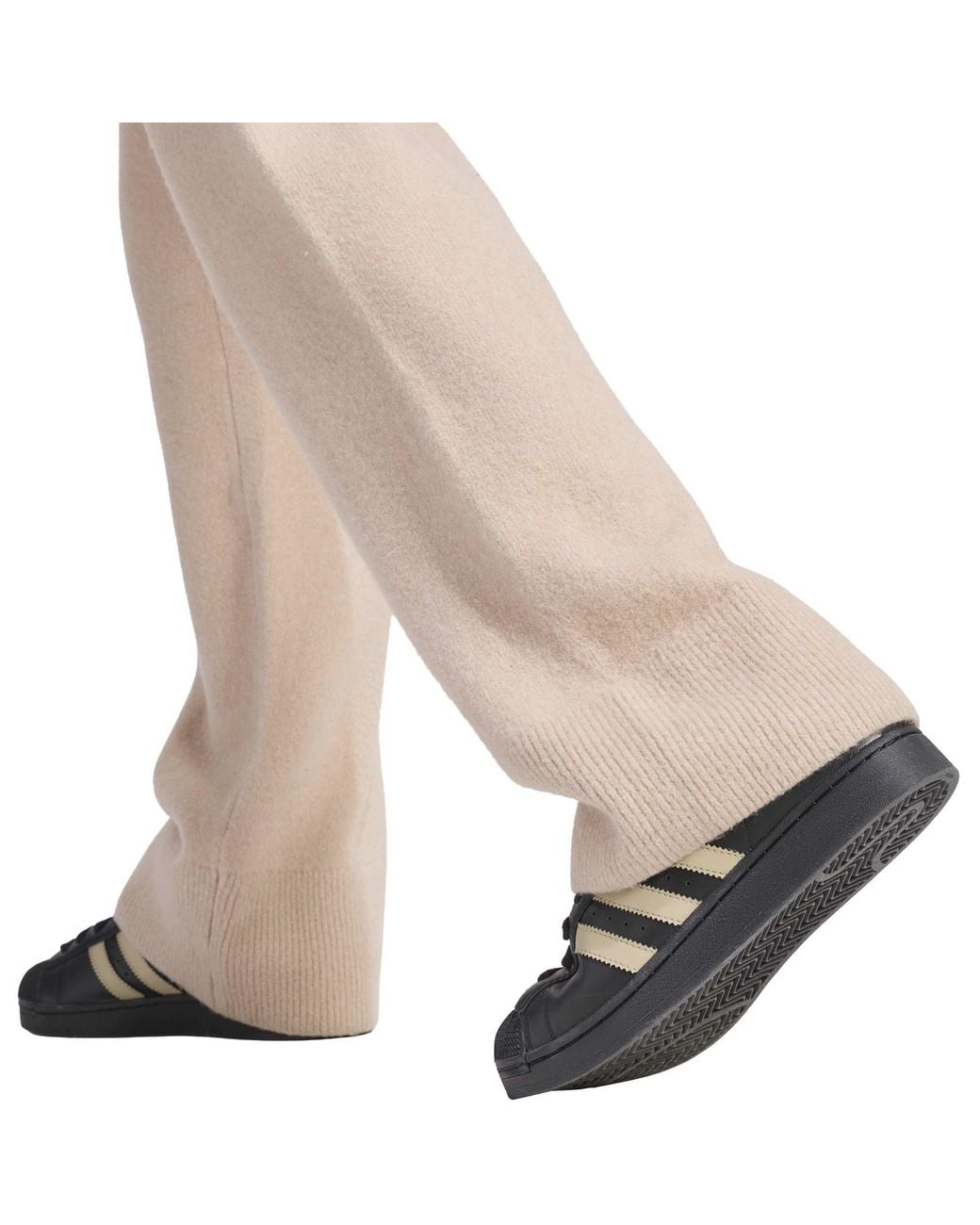Adidas Originals Natural Knit Wide-Leg Trousers