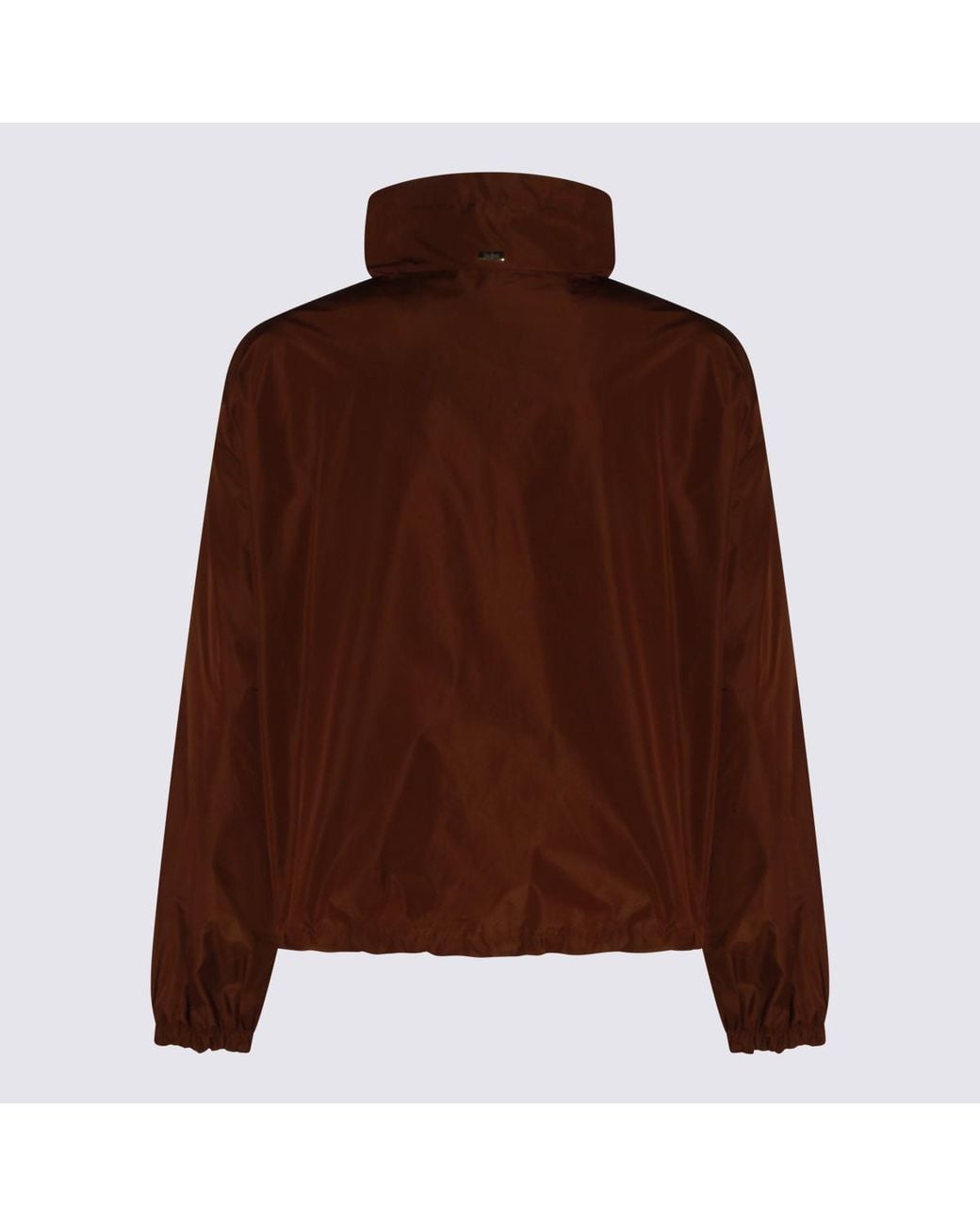 Herno Brown Hooded Zip-Up Jacket
