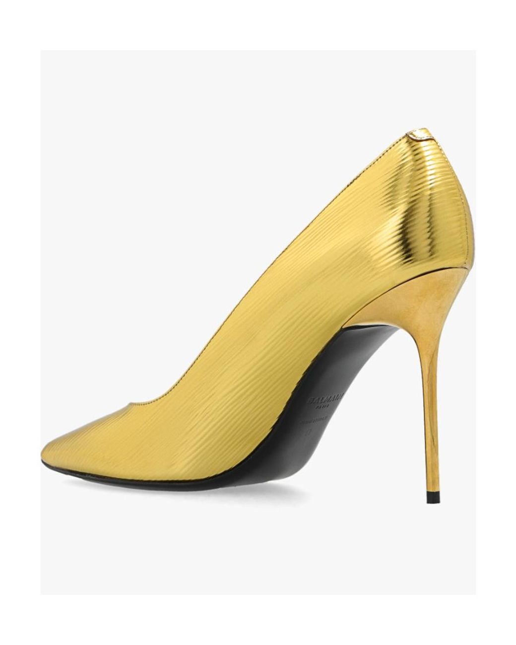 Balmain Metallic Ruby Stilettos