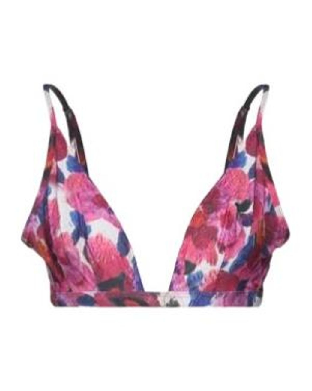 Isabel Marant Pink Floral-Print Bikini Tops