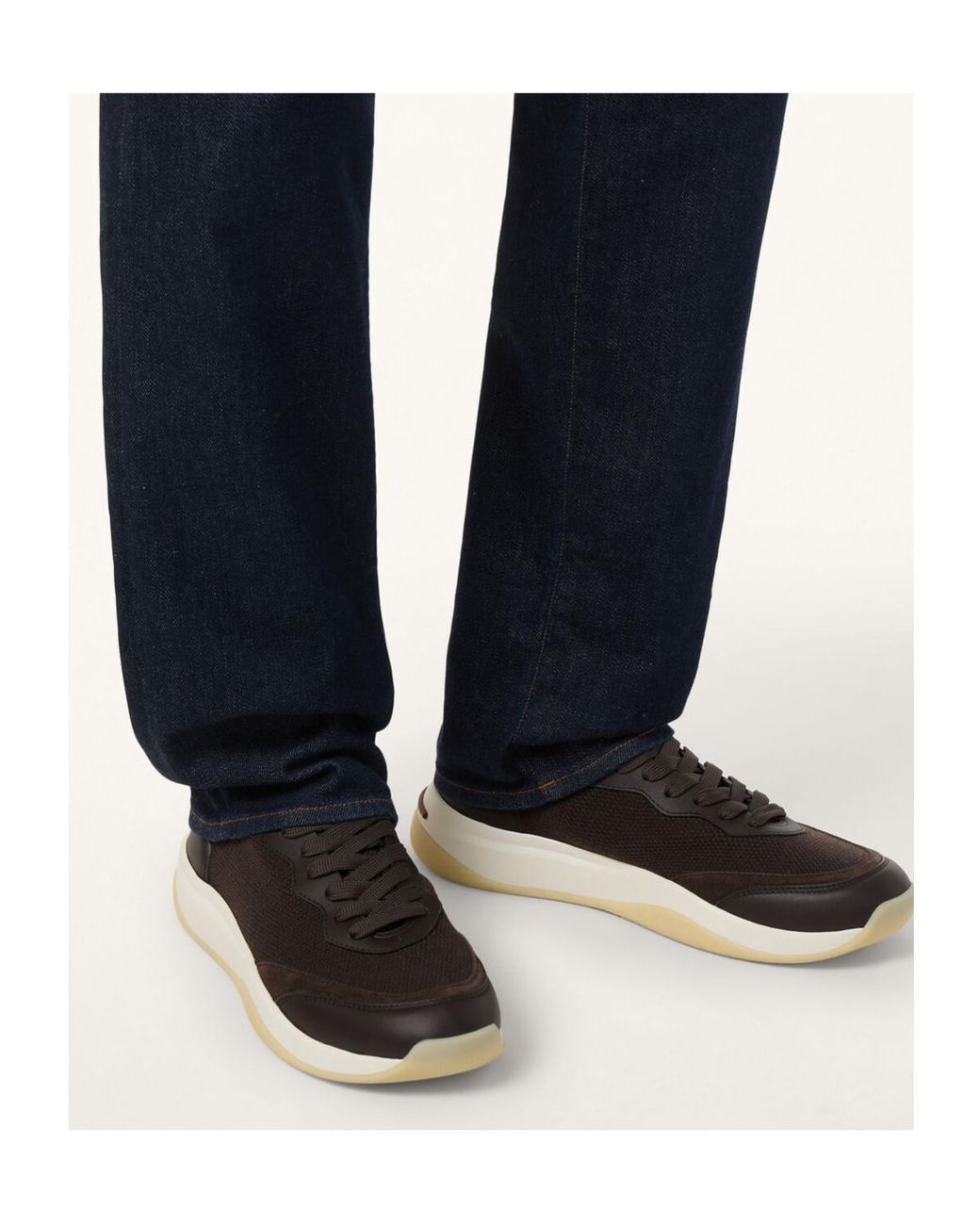 Loro Piana Black Lp Walk Wool Sneakers for men