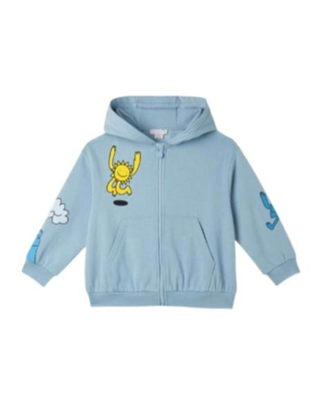 Stella McCartney Blue All-Over Print Cotton Hoodie for men