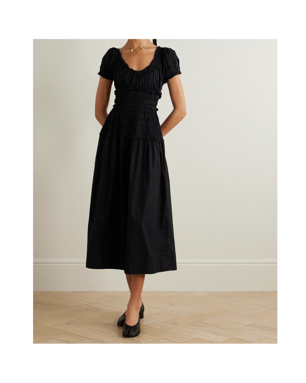 Doen Black Short Sleeve Dress