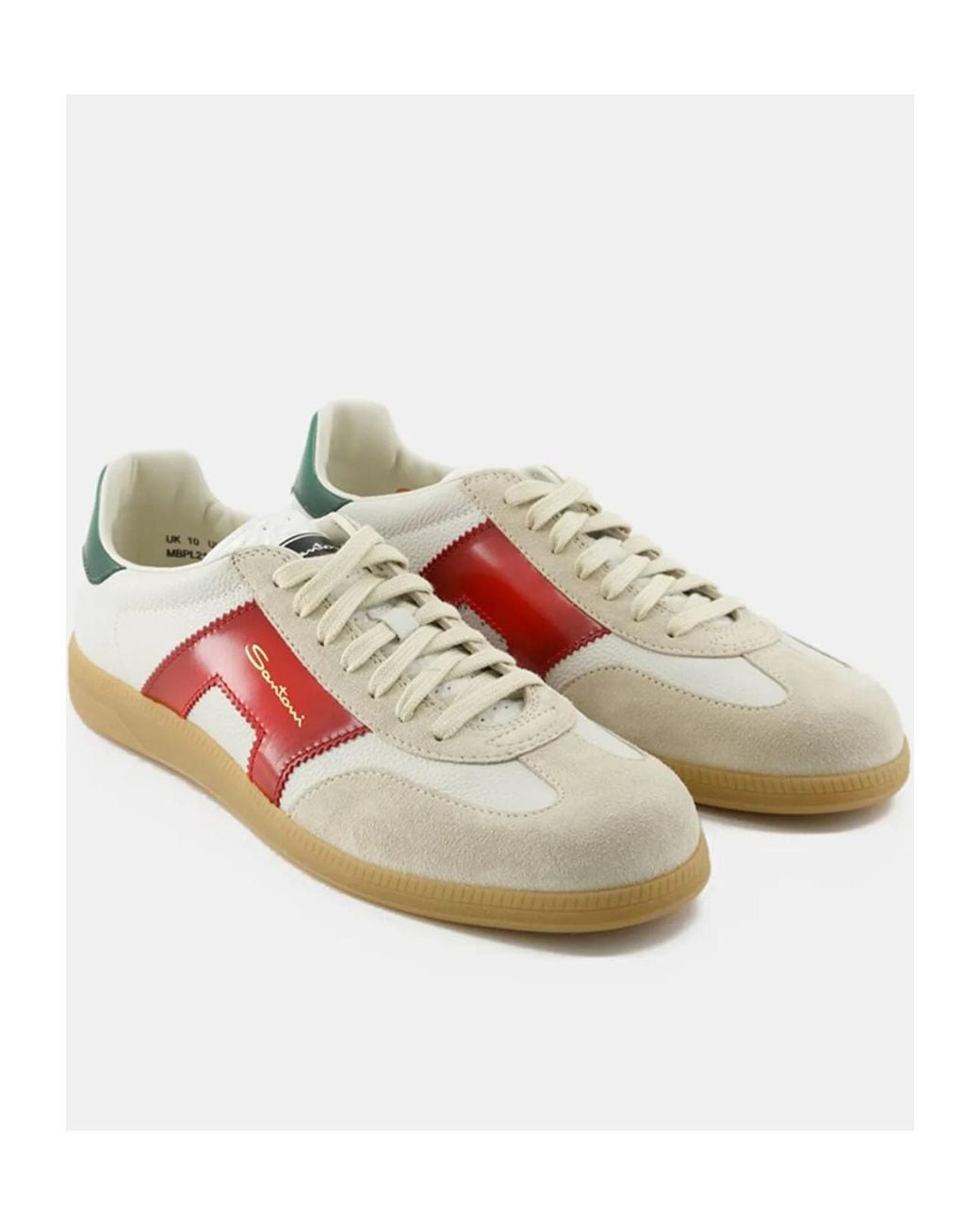 Santoni Multicolor Colourblock Panelled Lace-Up Sneakers for men