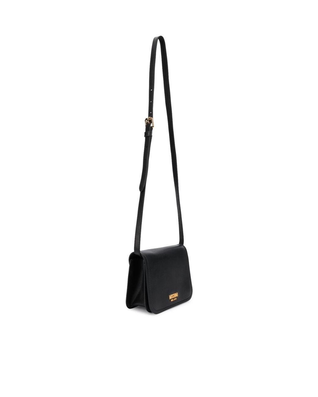 Moschino White Logo Flap Shoulder Bag