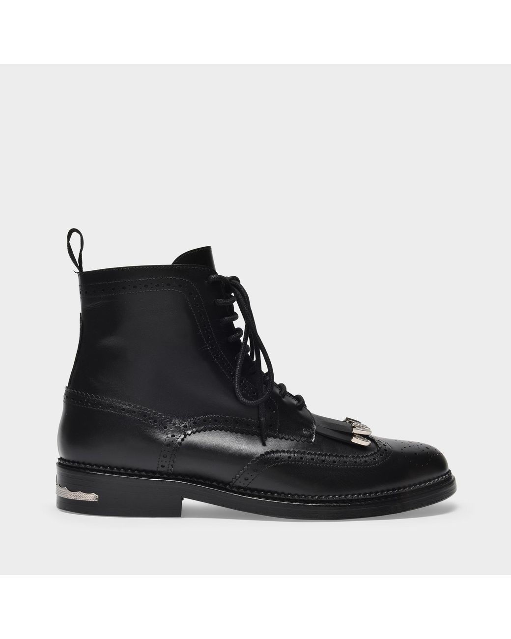 Toga Virilis Black Detail Lace Up Boots for men