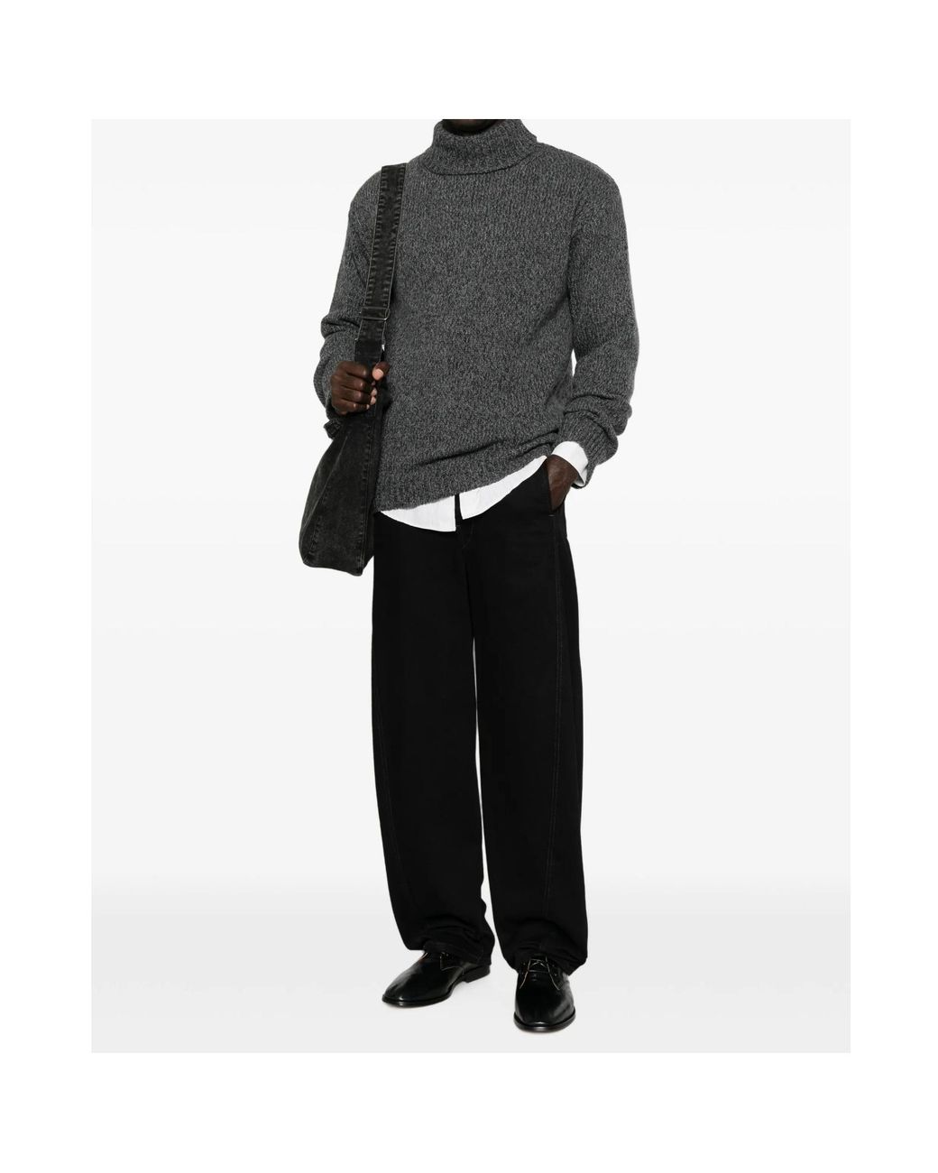 Our Legacy Gray Popover Turtleneck Knitted Jumper for men