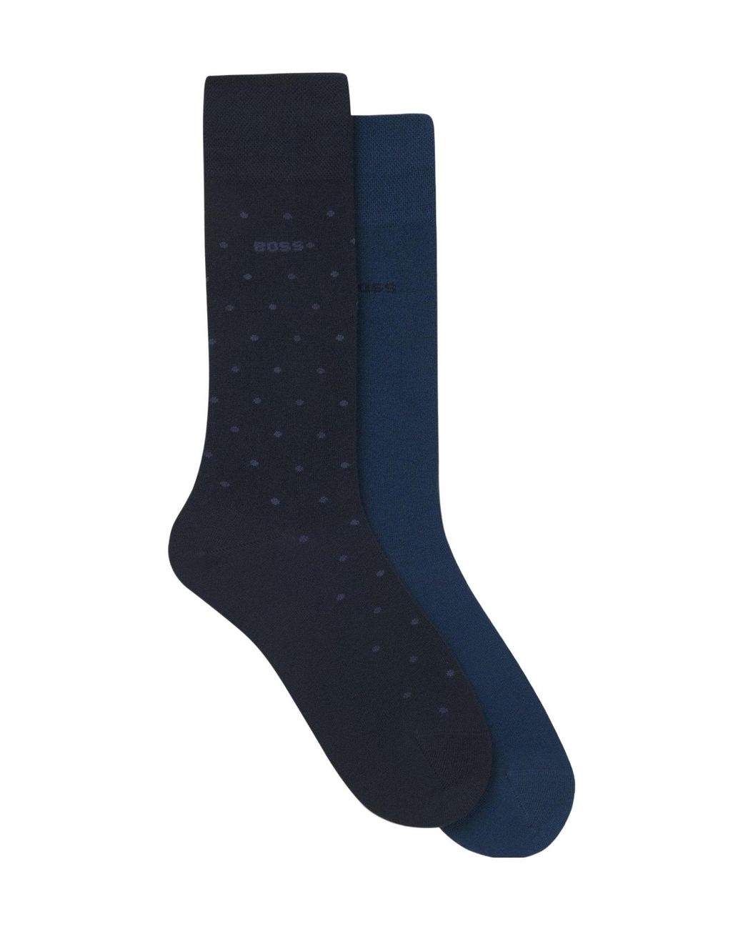 Boss Black Two-Tone Fashion Long Cotton Socks for men