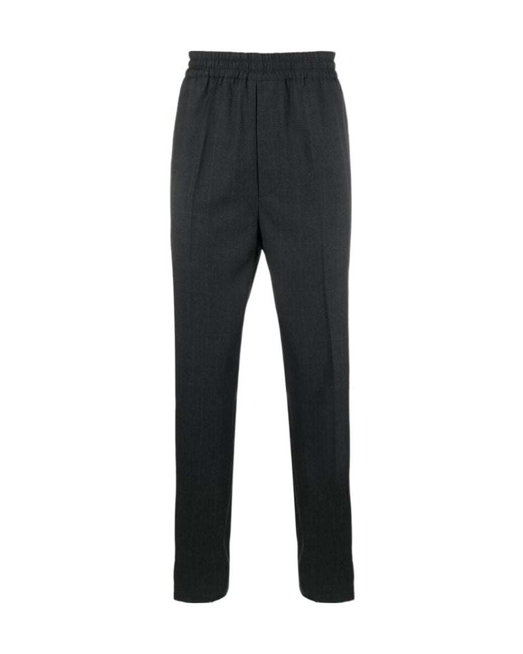 Isabel Marant Black Elasticated Waistband Straight-Leg Trousers for men