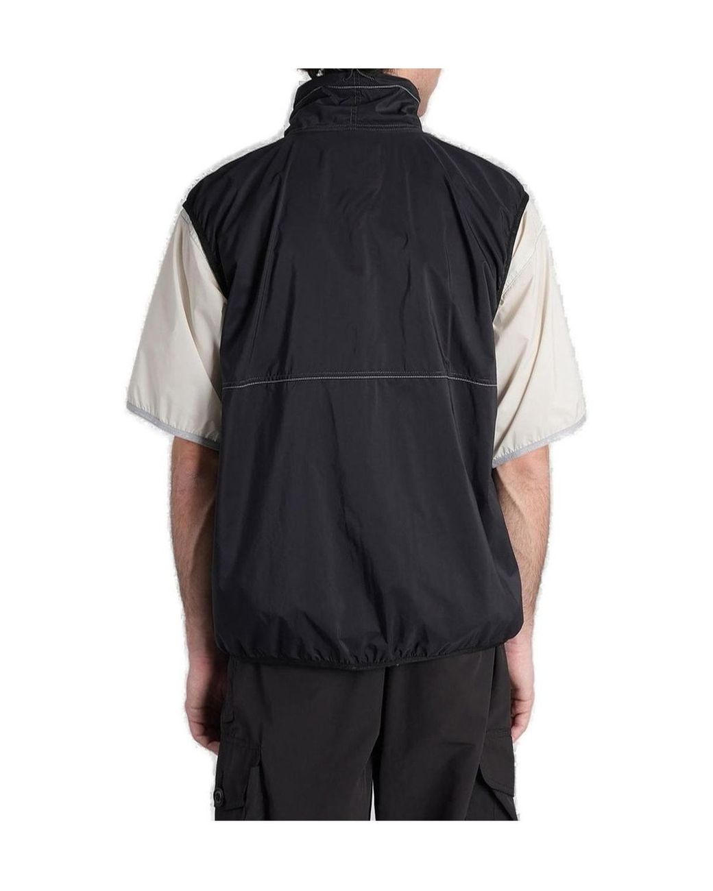 And Wander Black Pertex Windproof Vest for men