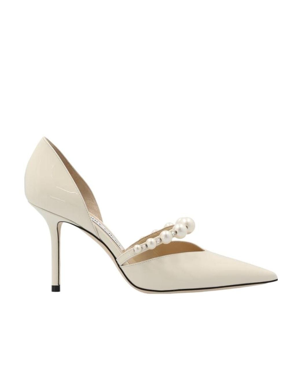 Jimmy Choo White Aurelie 85 Pumps