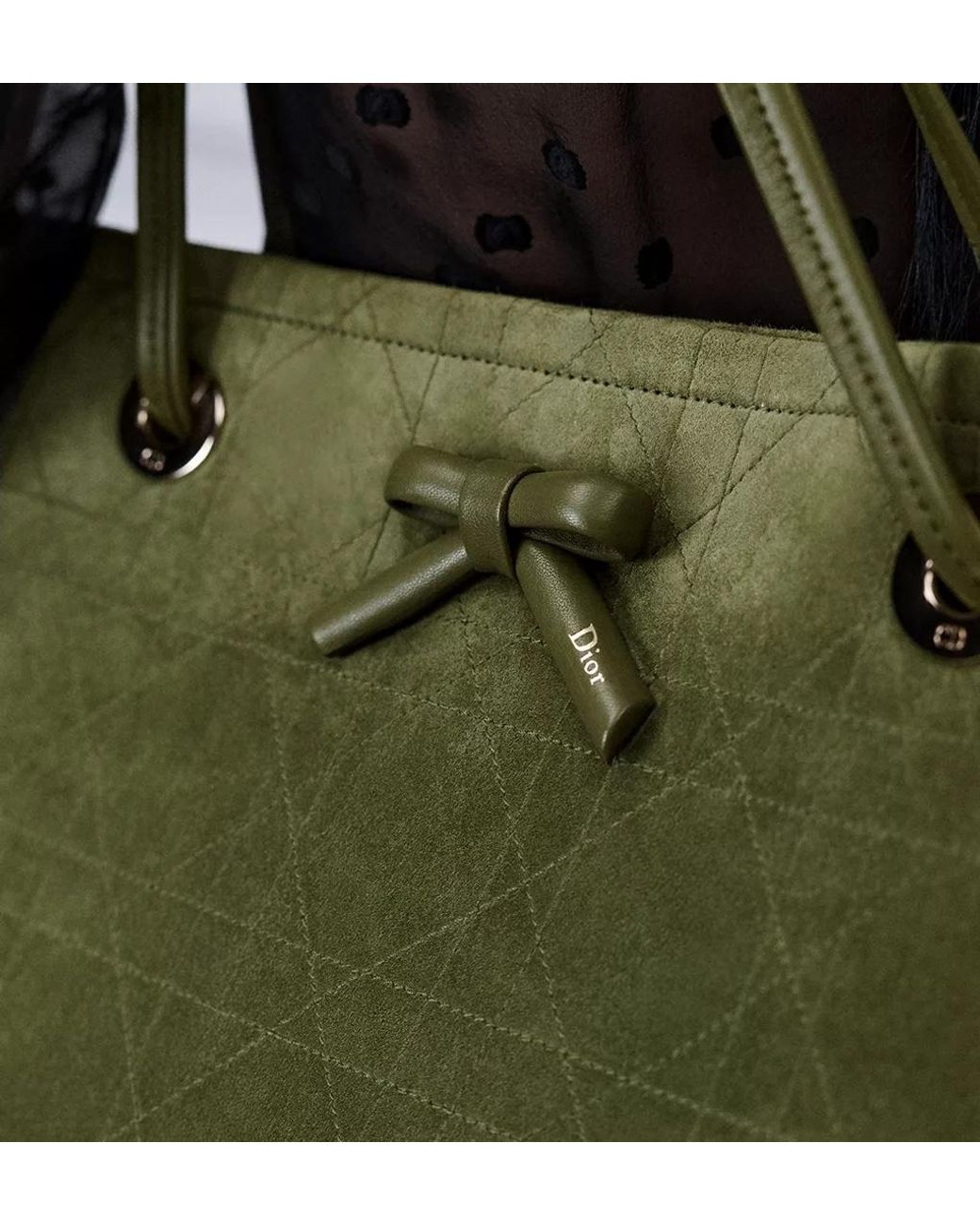 Dior Green Medium Promenade Shopping Bag