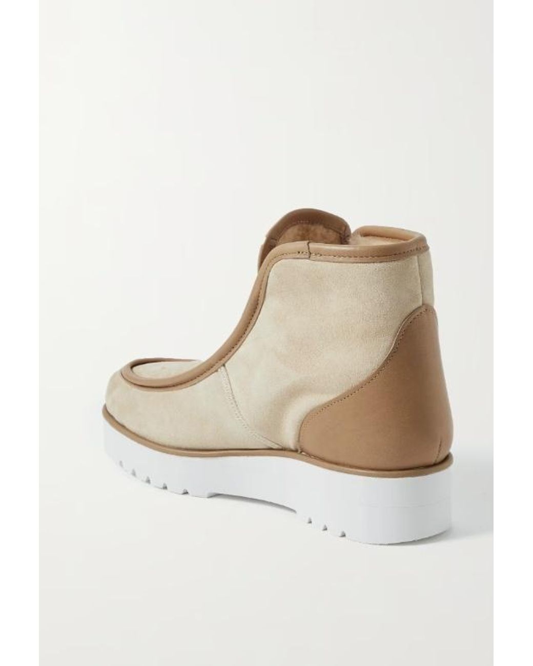 Gabriela Hearst Natural Square Toe Ankle Boots