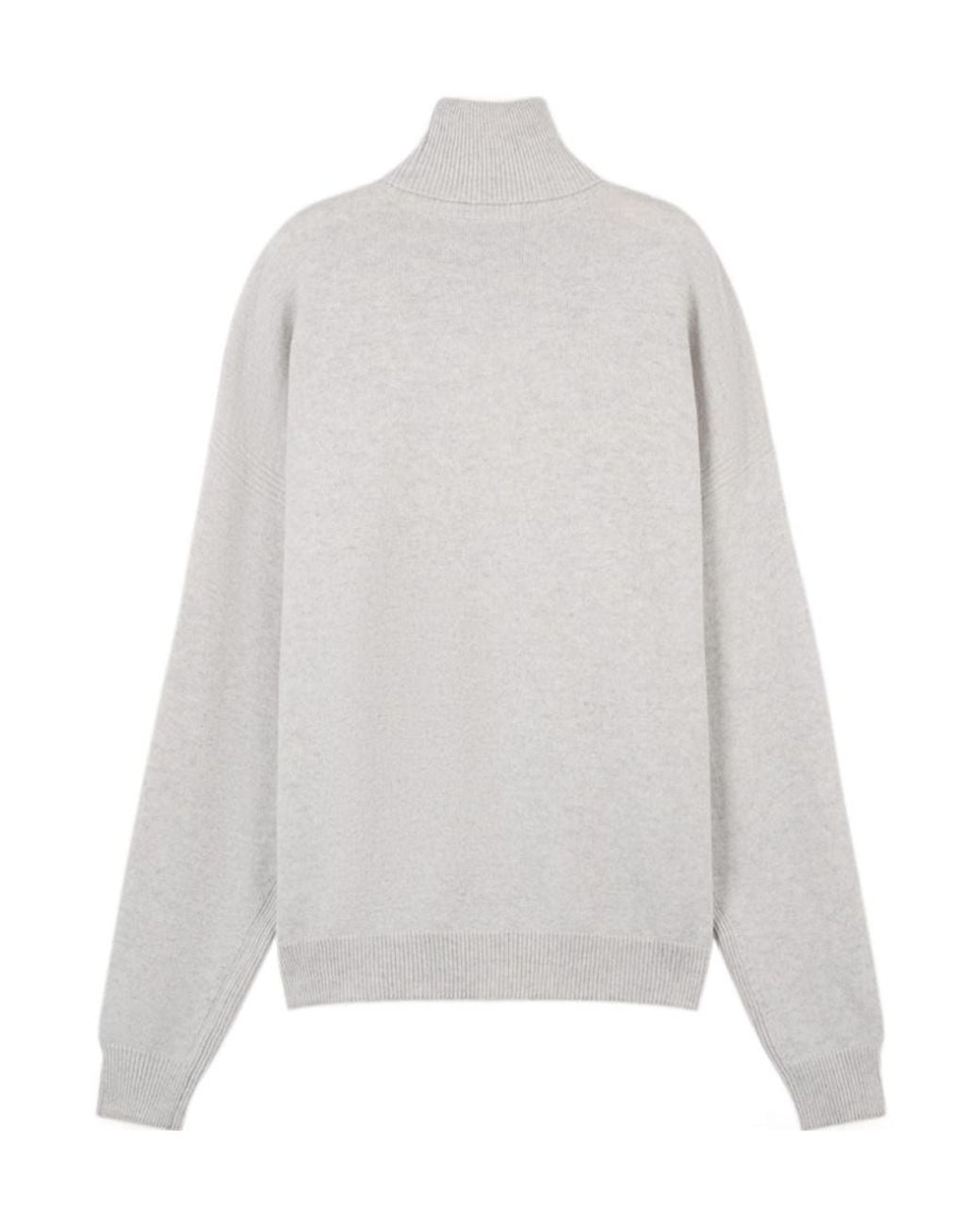 Maison Kitsuné White Maison Kitsuné Roll-Neck Fox Head Intarsia-Knit Jumper for men
